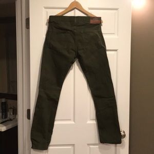 J Crew Flagship 484 Dyed Jeans (olive)